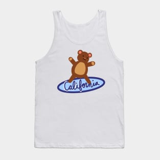 California Surfing Bear Tank Top